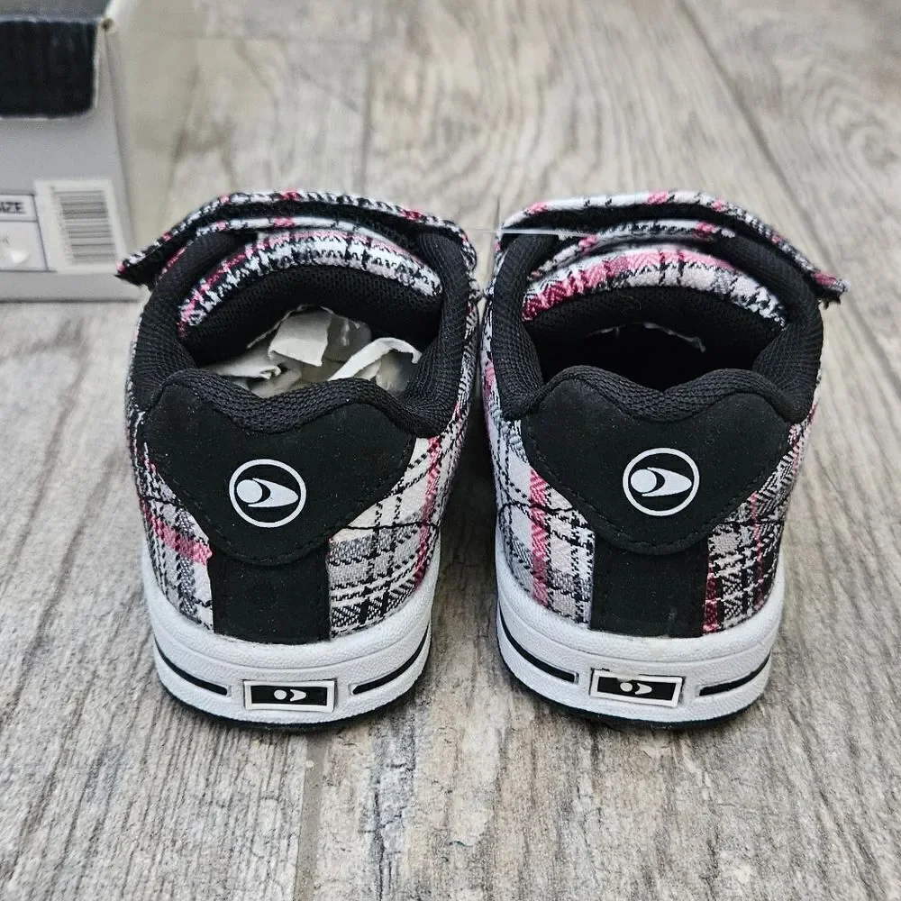 Lakeshore LKS Black and Pink Plaid Shoes Size 6T